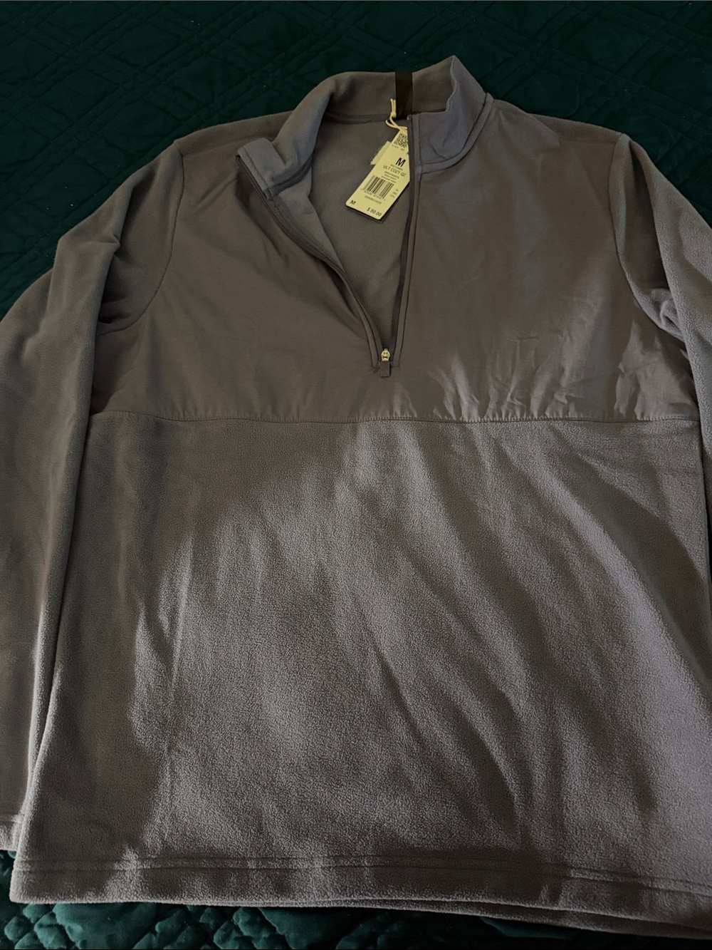 Adidas Quarter-Zip Fleece Pullover Jacket - purple